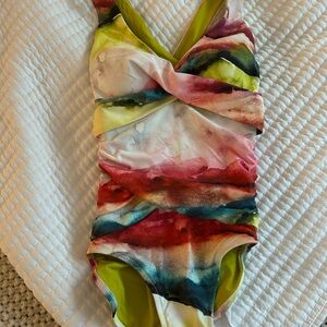 Colorful Swimsuit with Abstract Design